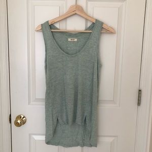 Heathered seafoam flowy Madewell tank